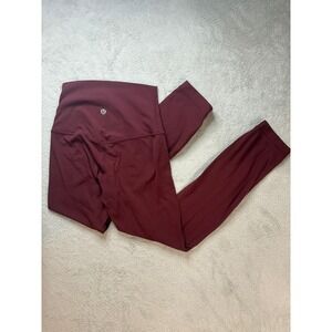 Lululemon Align Leggings High Rise Yoga Pants Burgundy Athletic Women Size 2